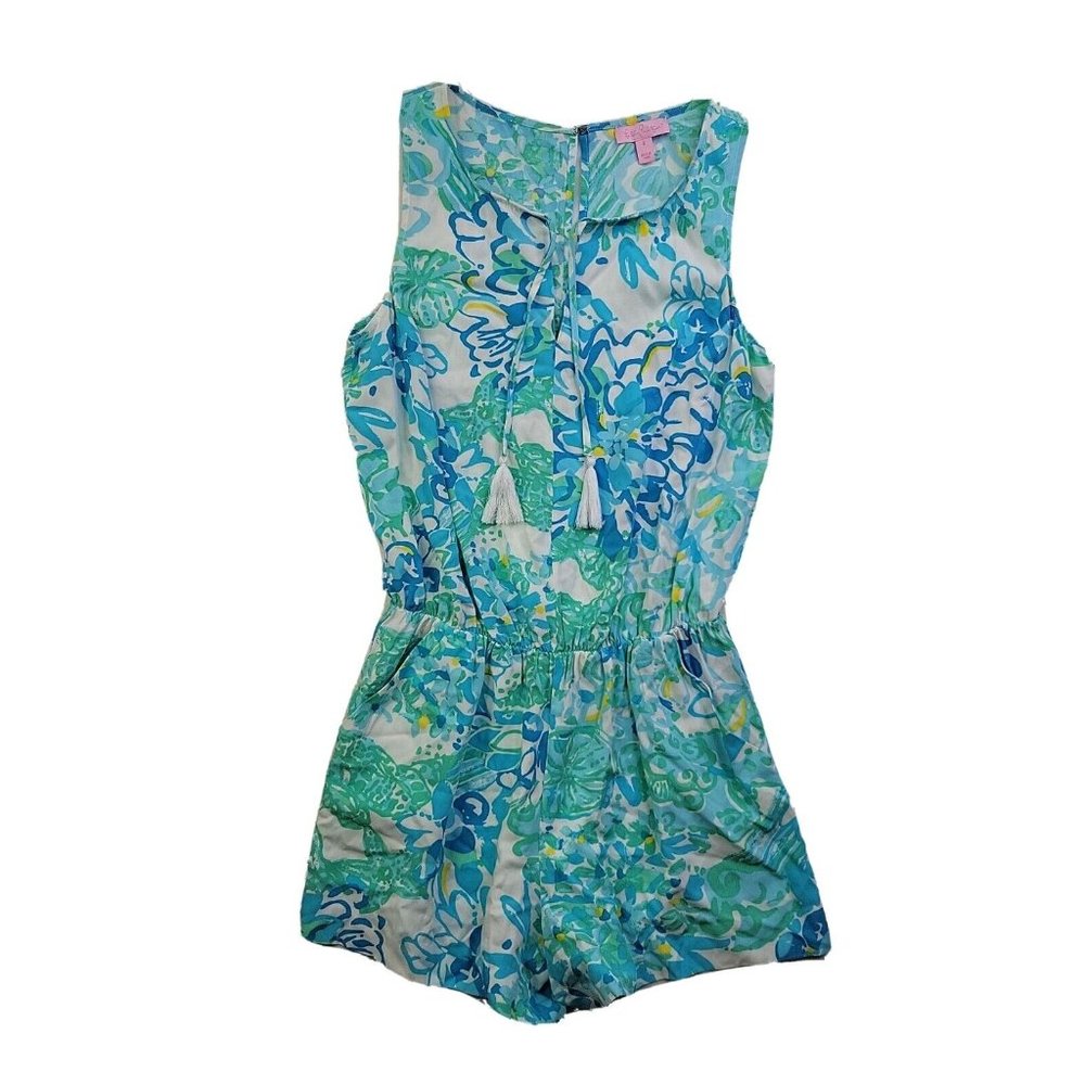 NWOT Lilly Pulitzer Tybee Sleeveless Romper - Resort White in Pinch SMALL